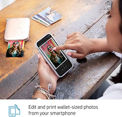 HP Sprocket Select Portable 2.3x3.4" Instant Photo Printer (Eclipse) Print Pictures on Zink Sticky-Backed Paper from your iOS & Android Device.,White