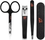 No7 Men's 4 Piece Grooming Gift Set - Manicure Tools, Metal Tin, Thank You Card view 2
