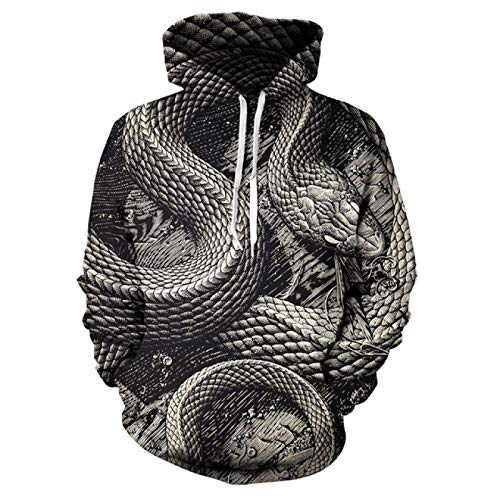 3D Sudadera Con Capucha,Sudadera Con Capucha Unisex Creativa Sudadera Con Estampado De Serpiente En Blanco Y Negro… 3D Sudadera Con Capucha,Sudadera Con Capucha Unisex Creativa Sudadera Con Estampado De Serpiente En Blanco Y Negro…