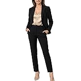 Marycrafts Women's Blazer Pant Suits Set Business Professional Workwear Suit