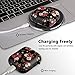 Cute Airpods Case with Floral Design,OLEBADN Portable and Shockproof Sleeve for Women and Girls, 5 in 1 Accessory Set Compatible for Airpods 2&1 Front LED Visible (Small Rose)thumb 2