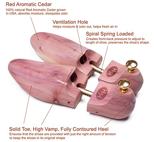 Cedar Shoe Tree Men - H&H Men's Single Tube Cedar Shoe Tree with Ventilation Hole (X-Large / 12-13.5 US) - Thumbnail 2