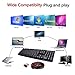 Wireless Mouse Keyboard Combo for PC, Waterproof with Long Battery Life for Tablet Desktop Laptop Mac PC Computer Smart TV (Blace&Red) Nano Receivers In The Mouse Near The Mouse Battery