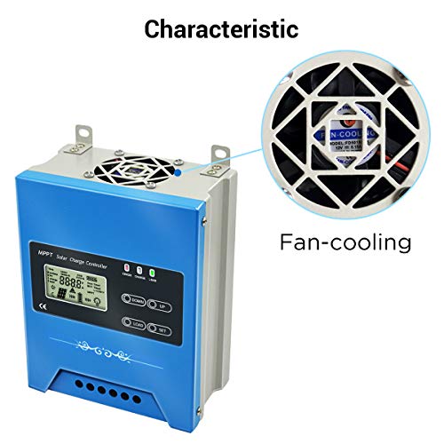 iSunergy 30A MPPT Solar Charge Controller 12V/24V/48V Auto Working Buck Solar Panel Battery Regulator Maintainer with LCD Display for Solar Panel Battery Overload Protection - Thumbnail 3