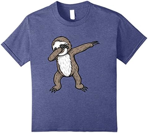 Kids Sloth Dabbing Funny Dance Move Dab Gift Tee Shirt 12 Heather Blue