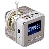 Docooler Mini Digital Portable Music MP3/4 Player Micro SD/TF USB Disk Speaker FM Radio Silver