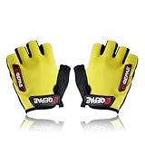 Oceantree(TM) New Cycling Bike Bicycle Gel Silicone half finger Ultra-breathable gloves (yellow, M)