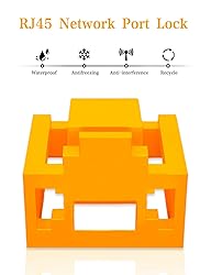 24Pcs RJ45 Port Lock with 2 Keys, Locking RJ45