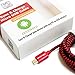 Tera Grand - USB 2.0 A to Micro USB Braided Cable, 6' Red & Black - Micro USB/Micro B Charge and Sync Cord for Android Samsung Nokia Nexus Phones and More Not for iPhone & iPad