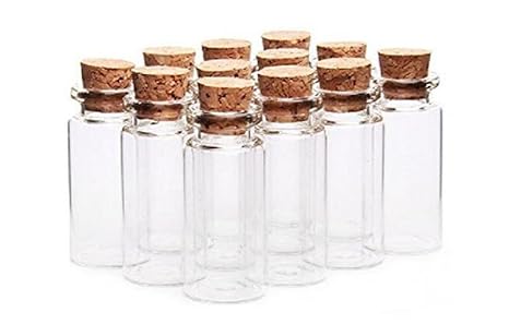 6pcs 20 ml frascos de vidrio que deseen botellas con tapón ...