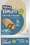 FLATOUT Flatbread - Flavorit OLIVE OIL & SEA SALT (1 Pack of 6 Flatbreads)
