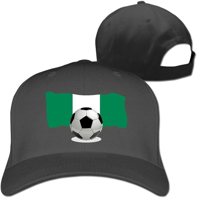 Pimkly Unisex Soccer Ball Nigeria Flag Cotton Pure Color Baseball Cap