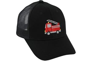 Besforta Cute Fire Truck Embroidered Baseball Caps Adjustable Washed Baseball Hats for Boys Girls