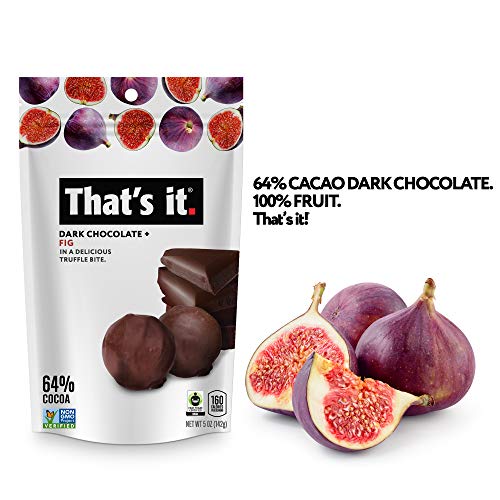 That's it. Valentines Day Gift (2 Pack)for her Organic Dark Chocolate Fig Truffles Fruit Bites 100% Plant Based Real All-Natural No Artificial Ingredients Healthy Snack Gluten Free Non-GMO - Thumbnail 7