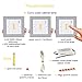 Piraya, Ultra Thin, Under Cabinet Lighting kit, with Touch Switch, Set of 3, 960lm,Total of 9.6W, Under Counter Lighting, 3000K Warm White, Kitchen Lighting, Free Panel LED, Undercounter Lights