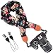 Wolven Soft Scarf Camera Neck Shoulder Strap Belt Compatible with All DSLR/SLR/Digital Camera (DC)/Instant Camera/Nikon/Canon/Sony/Olympus/Leica/Fujifilm Etc, Black Rose