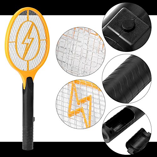 MEIREN Electric Fly Swatter, Handheld Bug Zapper Racket for Camping Indoor and Outdoor