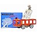 Magbuilders Magnetic Tile Fire Truck Toy - 34 Large Pieces including 2 Firemen and Flashing Siren, Strong magnets make it easy for your little fireman to build