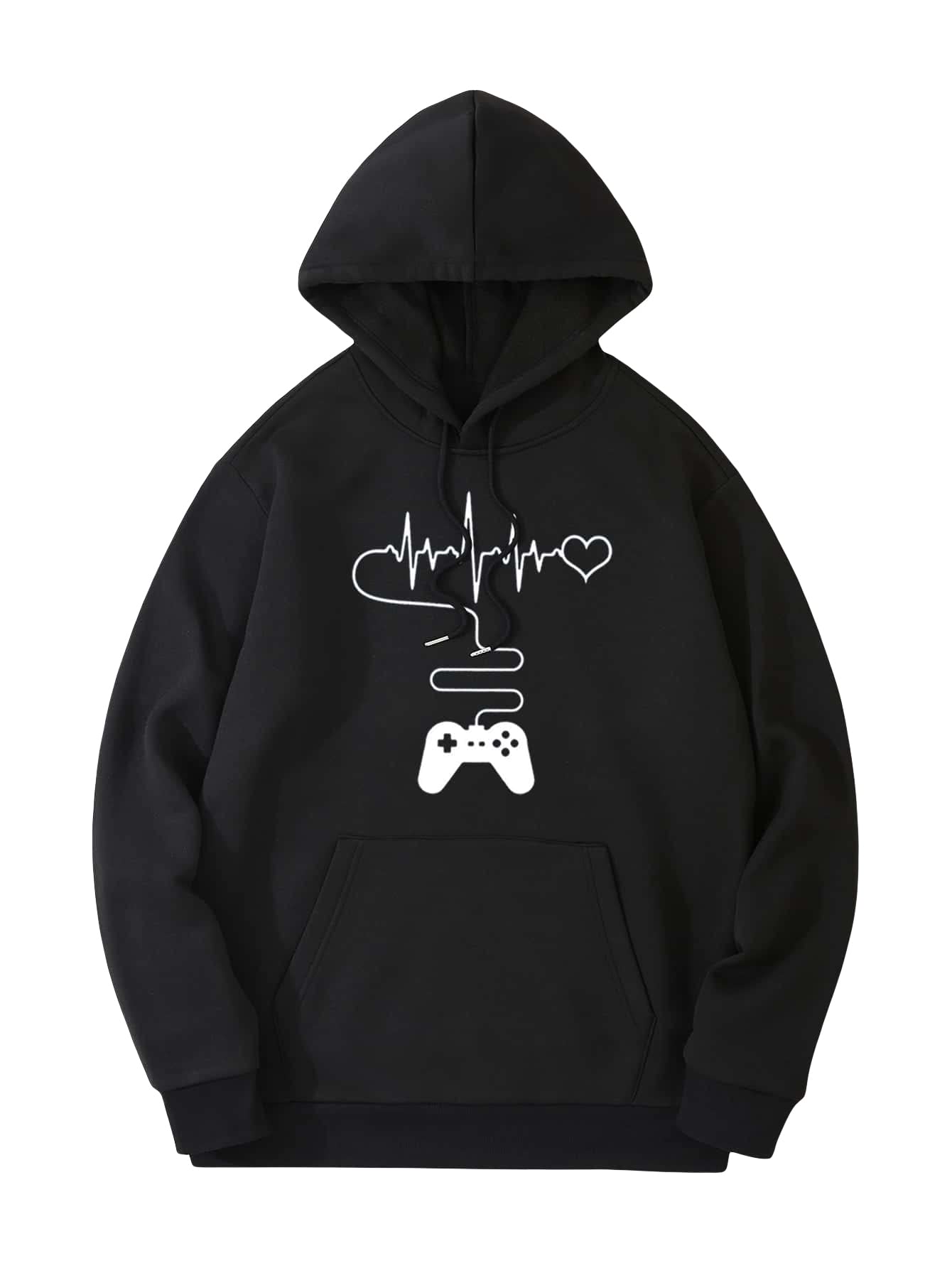 Photo 1 of **USED/WORN**SHENHE YOUTH Graphic Drawstring Pullover Hoodies Long Sleeve Hooded Sweatshirt Tops Black YOUTH XL