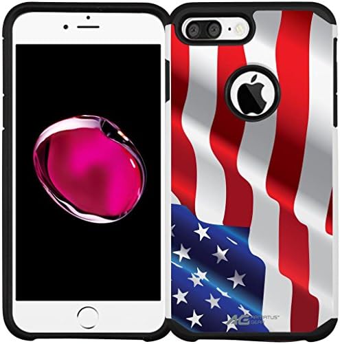 iPhone 7 Plus Case, iPhone 8 Plus Case - Armatus Gear (TM) Slim Hybrid Armor Case Protective Phone Cover for iPhone 7 Plus (2016) / iPhone 8 Plus (2017) - American Flag
