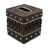 Rustic Horseshoe Western Tissue Box Cover - Cowboy Horse Ranch Texas Concho Decor