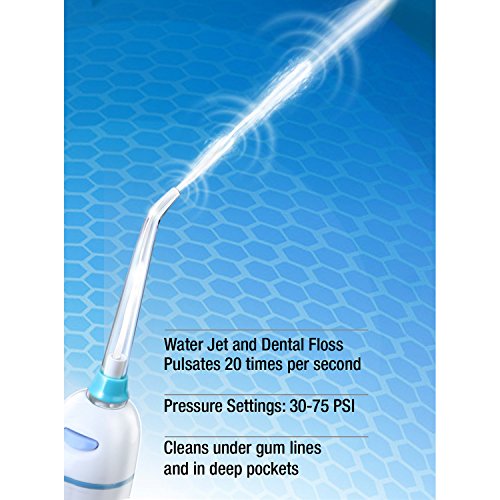 Water Flosser with 3 Attachment Tips and Oral Irrigator for Braces and all Teeth - Great for Removing Plaque and Food Particles - JP51 Solo - Jetpik