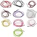All In One 12 Colors Organza Ribbon Waxen Cord with Lobster Clasp Necklaces 43cm (17inch) Mix Color 25pcs