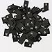 150 pcs WOVEN CLOTHING LABELS SIZE TAGS BLACK - S M L XL XXL XXXL(25pcs each size)