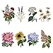 Tattify Colorful Flower Temporary Tattoo Pack - Potpourri (Complete Set of 16 Tattoos - 2 of each Style) - Individual Styles Available