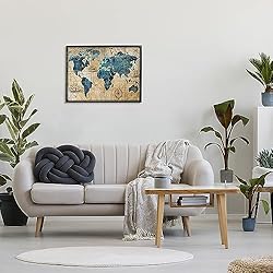 Stupell Industries Vintage Abstract World Map