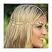 Luxcastle Gold Coin Crown Gypsy Hair Chain Jewelry Boho Hair Accessory Festival Tassel Headpiece for Bride and Women
