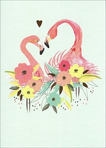 Calypso - Anniersary/Wedding Card - Louise Tiler - Flamingo Heart