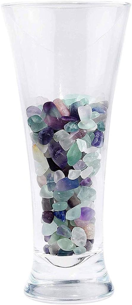 WAYBER Decorative Crystal Pebbles, 1 Lb/460g (Fill 0.9 Cup) Natural Quartz Stones Aquarium Gravel Sea Glass Rock Sand for Fish Turtle Tank/Air Plants Decoration: Home & Kitchen