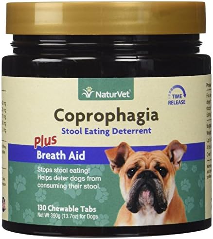 NaturVet Dog Puppy Deter FOR BID Coprophagia DETERRENT TABS -Time Release 130 ct