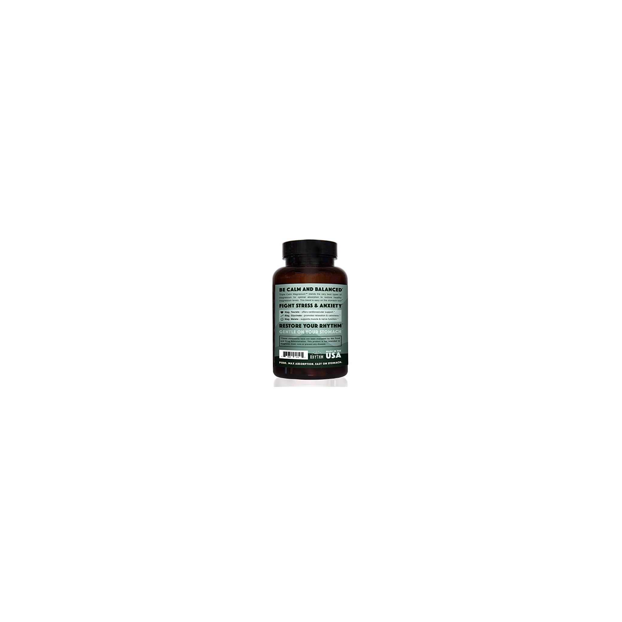 Triple Calm Magnesium 150mg of Magnesium Taurate, Glycinate, and Malate for Optimal Relaxation