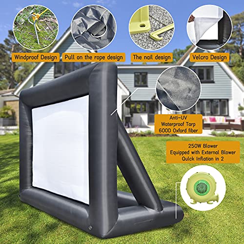Easyzon Jumbo Inflatable Projector Screen 20 feet Outdoor Indoor Mega