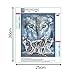 Franterd 25x30cm Lovely Animal Wolf - DIY 5D Diamond Painting By Number Kits - Paint with Diamonds Cross Stitch - Embroidery Crystal Rhinestone Pasted Drilled Arts Craft for Home