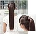 Wrap Around Synthetic Ponytail One Piece Heat Resistant Magic Paste Pony Tail Long Straight Soft Silky for Women Lady Girls 26'' / 26 inch (medium brown)