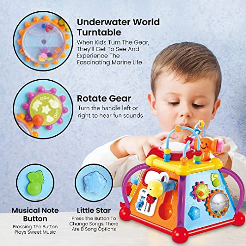 IQ Toys Activity Cube Toy, Music Cube for Baby, Educational Game, Bead