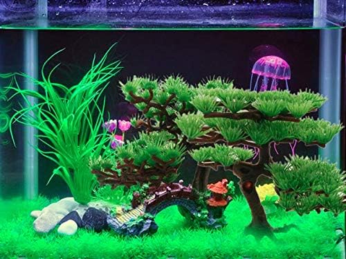 eco-Friendly Synthetic Bonsai Trees Aquarium Ornament (19 cm X 16 cm X 10 cm) for Unique & Dynamic Aquarium Decor