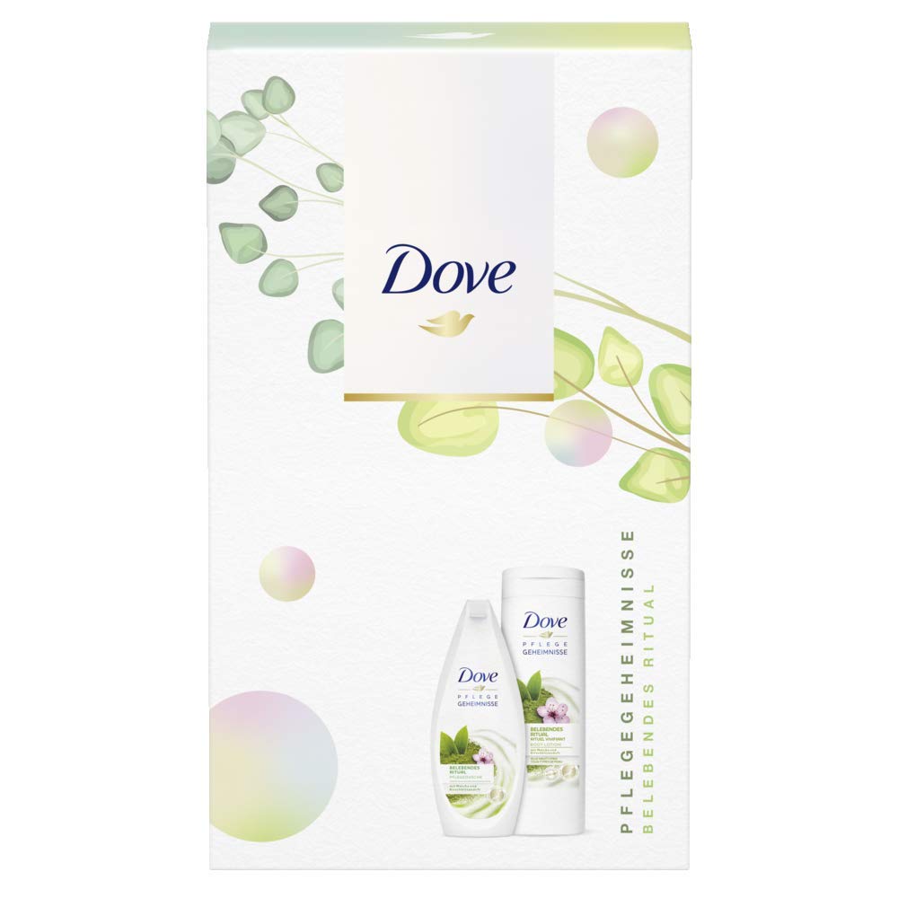 Dove Care Secrets Gift Set Invigorating Ritual for Softer Skin with Shower Gel and Body Lotion (250 ml + 400 ml)