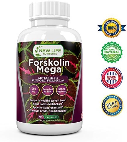 ★ 100% Pure FORSKOLIN ★ Maximum Potency Fat Burner and Appetite Suppressant ★ Coleus Forskohlii Standerized to 20% for Immediate Fat Burning Effects ★ Shed Pounds Quickly Or Your Money Back! (90 Capsules)