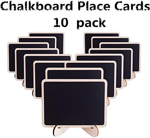YOMESTE Mini Chalkboard Set with Stand For Message Board Signs Party,Food Signs and Wedding Decorations