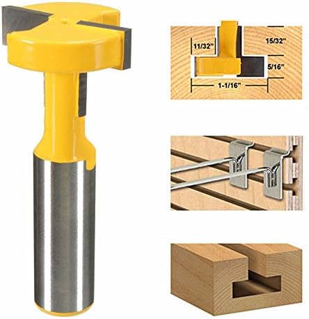AccOED 1pc 1/2" Shank Straight T-track T-Slot Router Bits Woodworking Chisel Cutter Power Tools