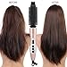 AsaVea Hair Curler and Straightener Brush, Anti-Scald Technology Perfecter Pro Grip Digital Temp-Controlled Heated Brush (Rose Gold)