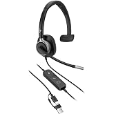 PLT Poly Mission 615 Monaural USB Wired Headset (C01C3AA)