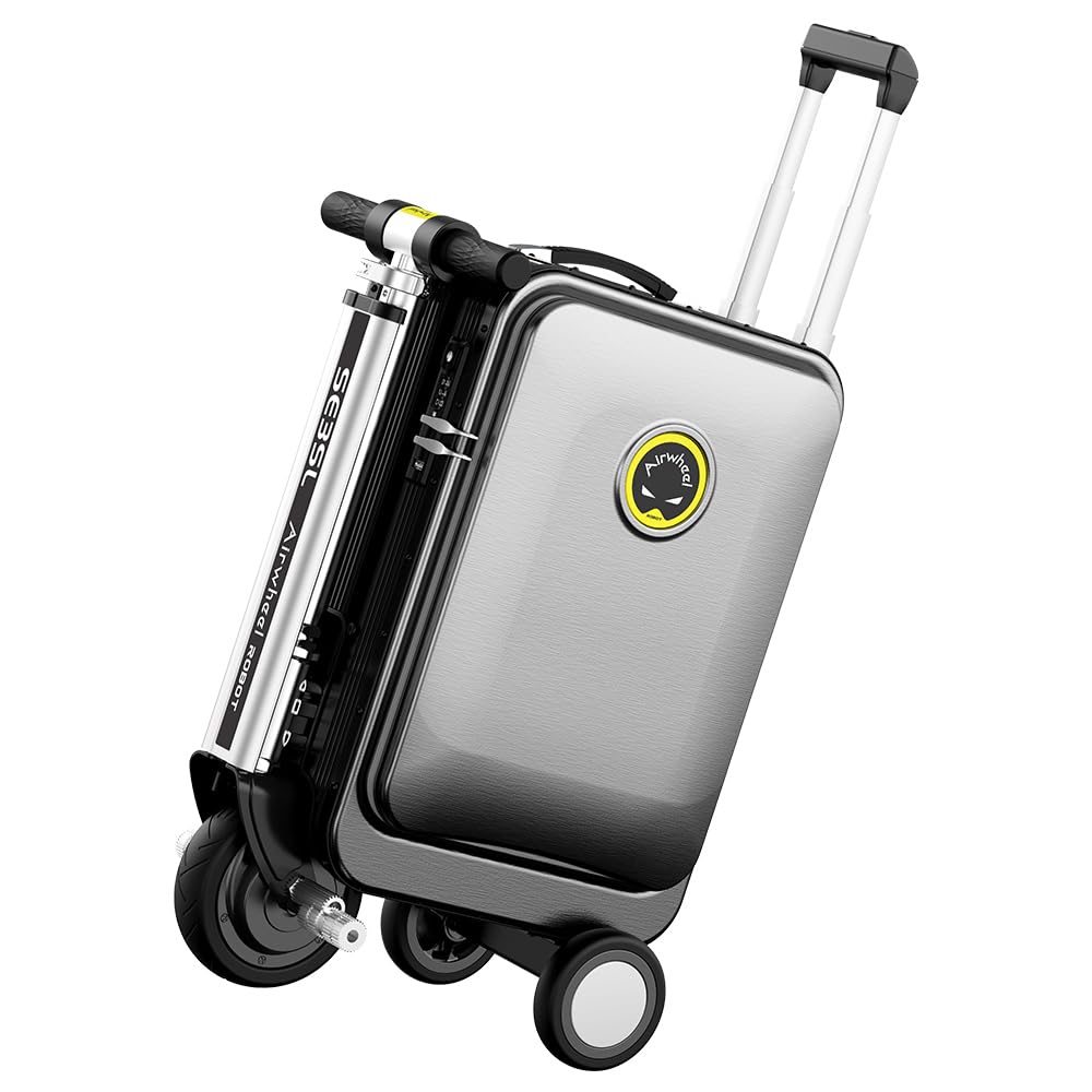 Airwheel SE3SL Lightweight Rideable Luggage Portable Riding Suitcase APP Control Carry-on Luggage, 6.8kg Ultra-Light for Travel (Black)
