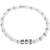 Agriajun Inspirational Beaded Stretch Bracelets for Women, Stackable Stone Bead Ball Bracelet