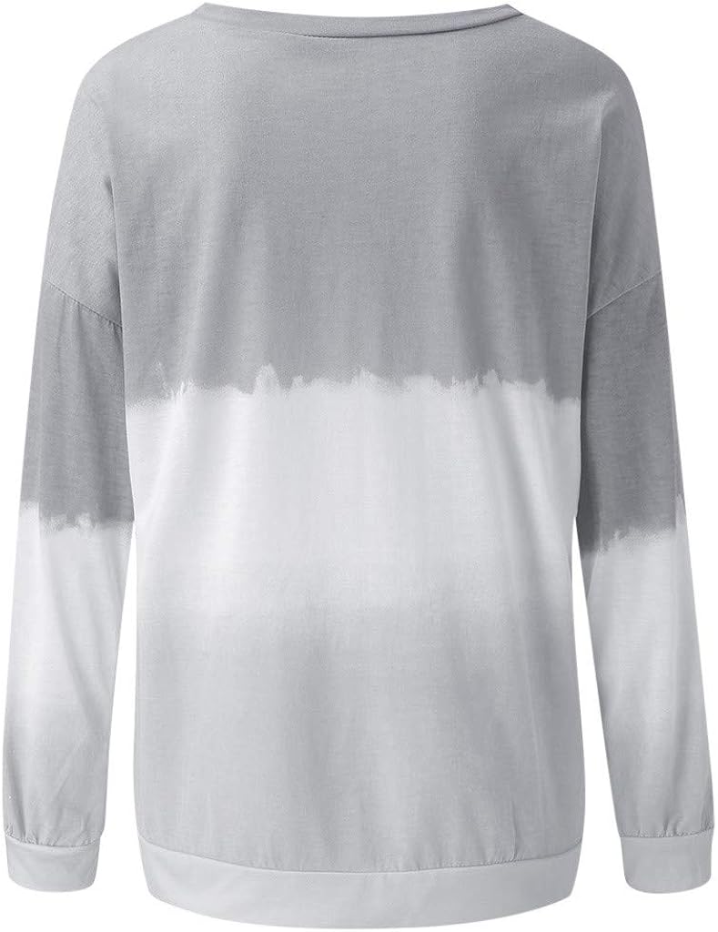 VEKDONE Women Tie Dye Sweatshirt Casual Lightweight Soft Cozy Slouchy Loose Crewneck Pullover Tunic Tops Plus Size at  Women’s Clothing store