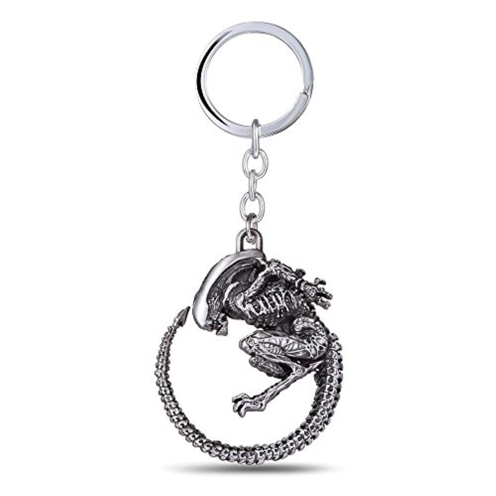 Alien vs. Predator Inspired Keyring Antique Metal (Antique Silver)